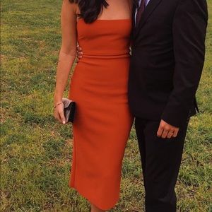 Bec and bridge red midi dress